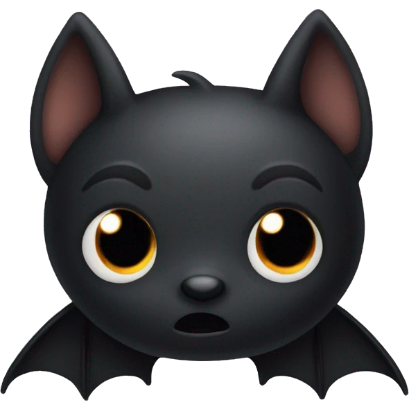 Really cute black bat emoji