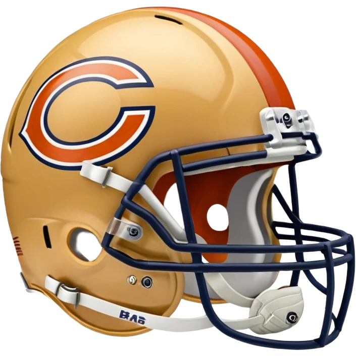 The Washington commanders football helmet and the Chicago Bears football helmet facing each other emoji