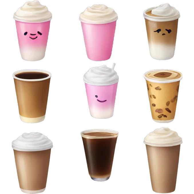 Girly coffee Drinks  emoji