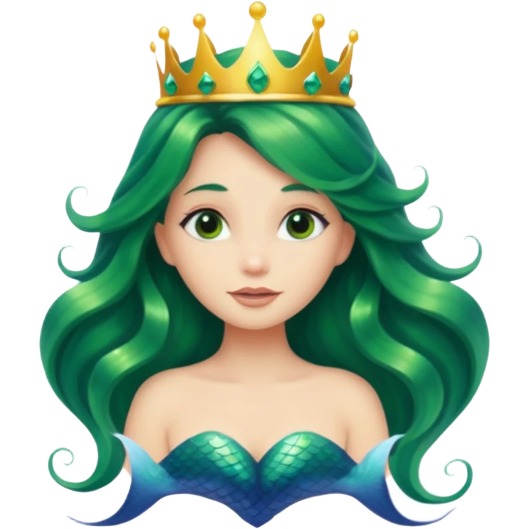 Sirena con corona emoji