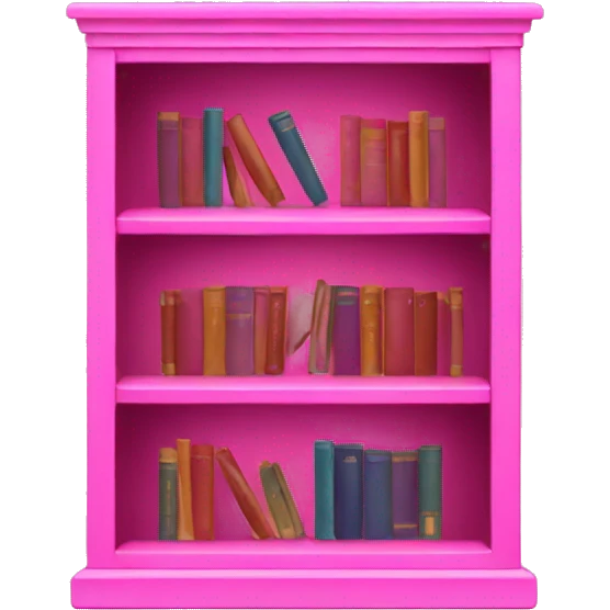 Pink bookcase  emoji