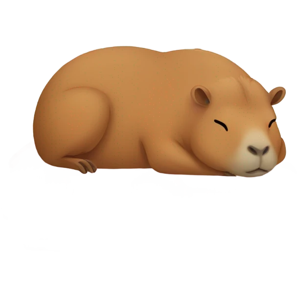 Capybara sleepy in bed emoji