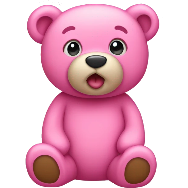 pink teddy bear emoji