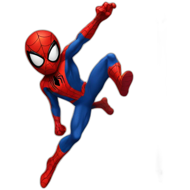 Spiderman with pencil emoji