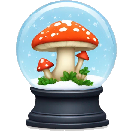 Mushroom snow globe  emoji
