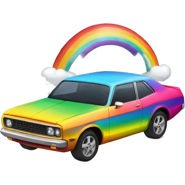 Rainbow car emoji