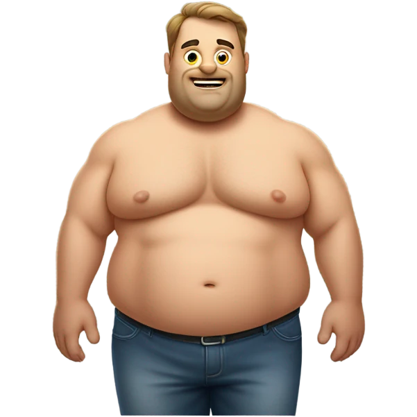 Fat man who has more weight than earth  emoji