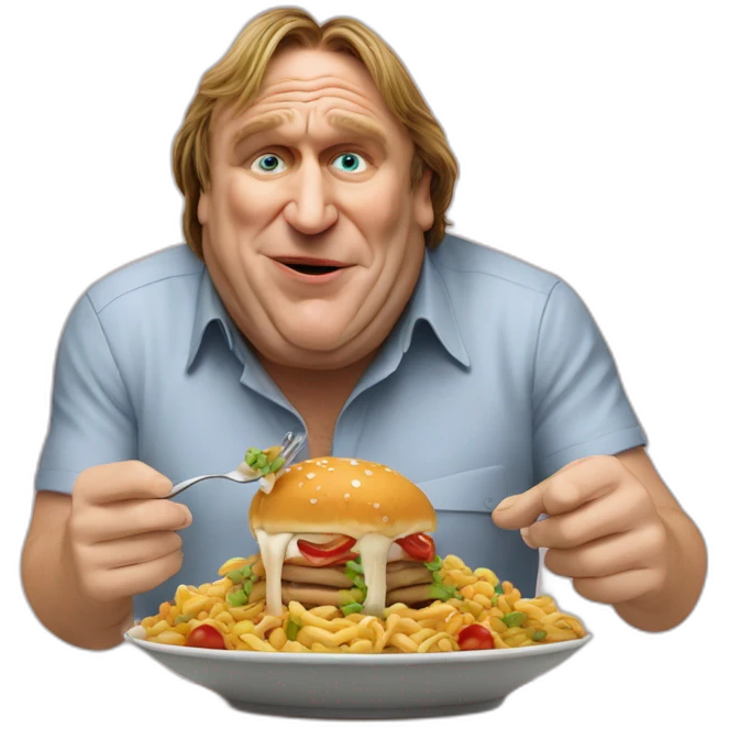 gerard depardieu eating emoji
