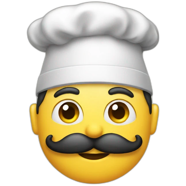 Cooker with moustaches  emoji
