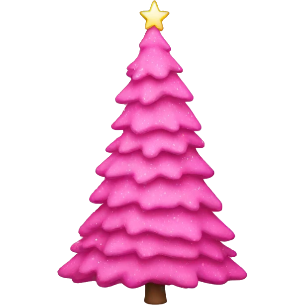 Pink Christmas tree emoji