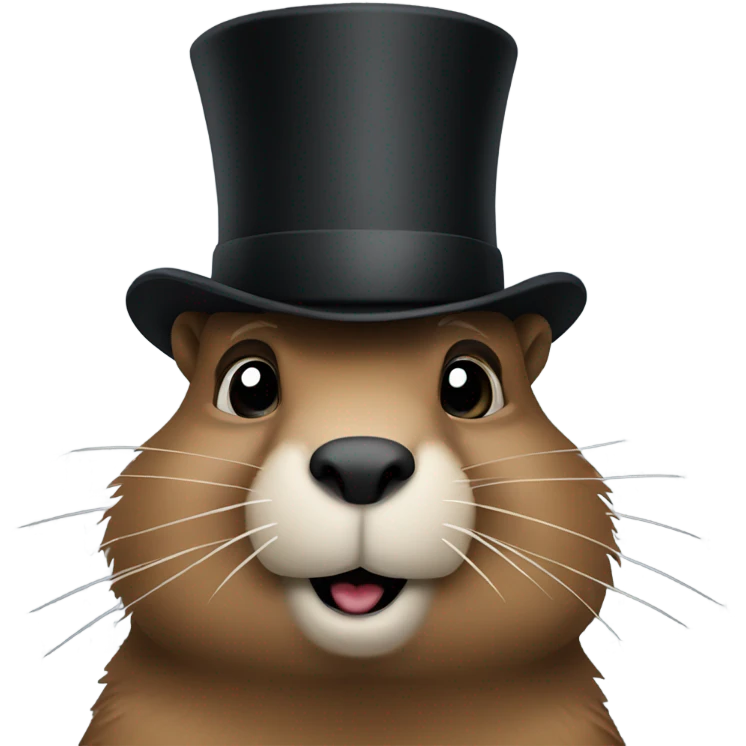 Puxatany Phil groundhog with top hat emoji