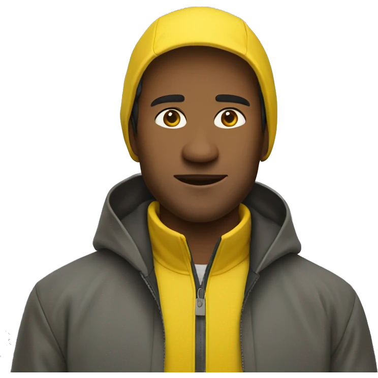 Man in yellow rain jacket emoji