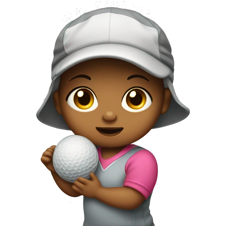 Baby girl playing disc golf  emoji