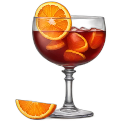 negroni in old fashioned glass emoji