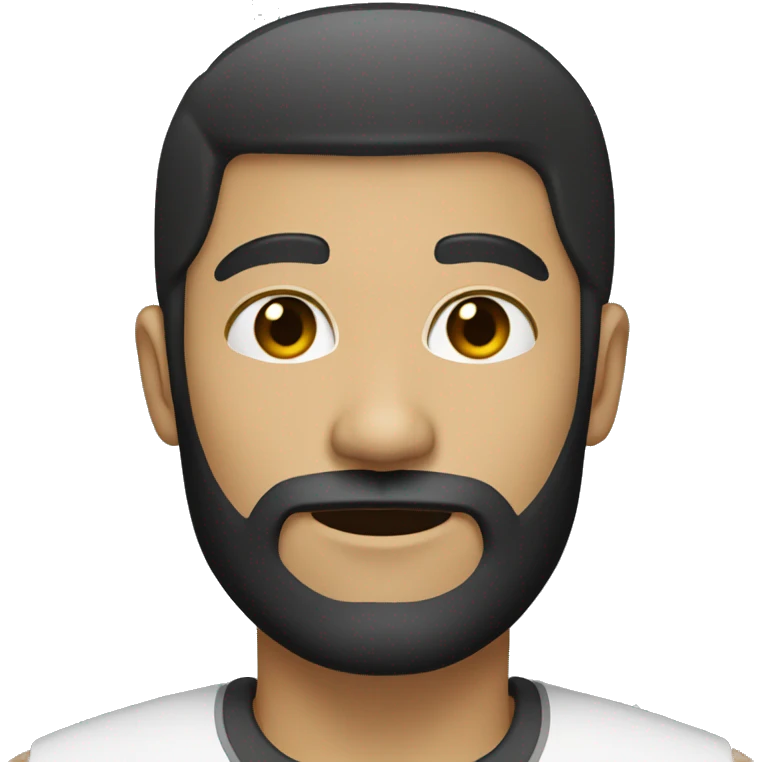 Person: Light Skin Tone, black beard with lens  emoji