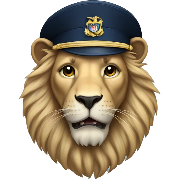 navy style lion emoji
