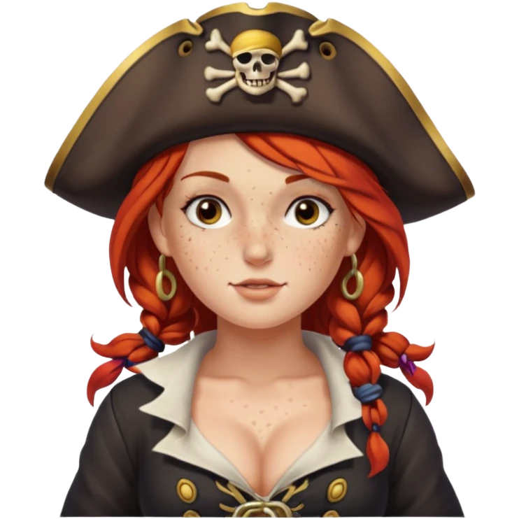 pirate busty girl emoji