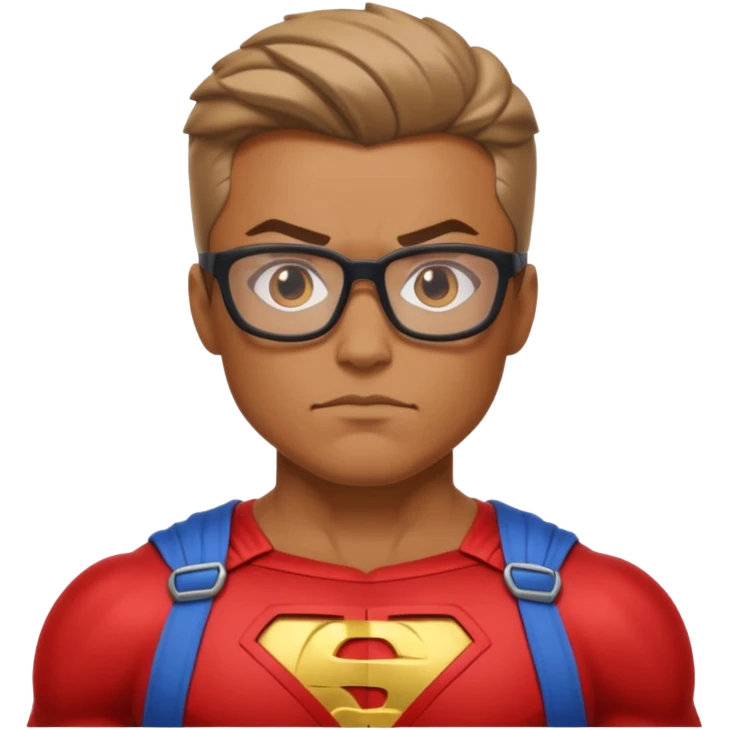 Glasses-Wearing super Heroe emoji