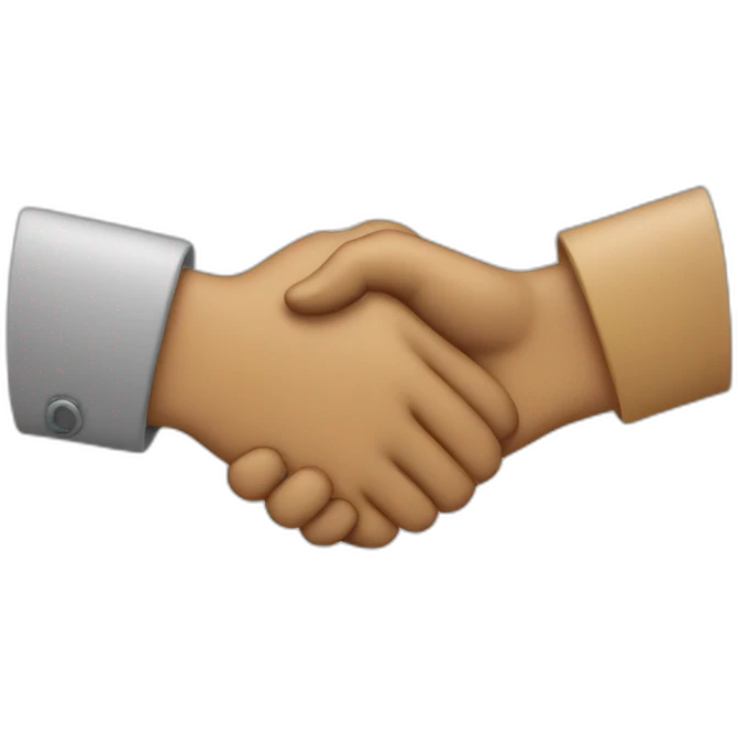 Handshake with the fingers emoji