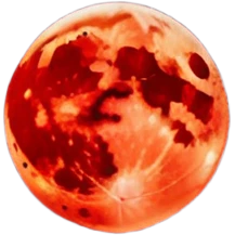 Edgy Black night sky with big Red vibrant neon-crimson-blood-moon Aesthetic scene scenery full picture  emoji