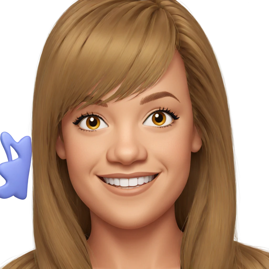 smiling girl with long hair emoji