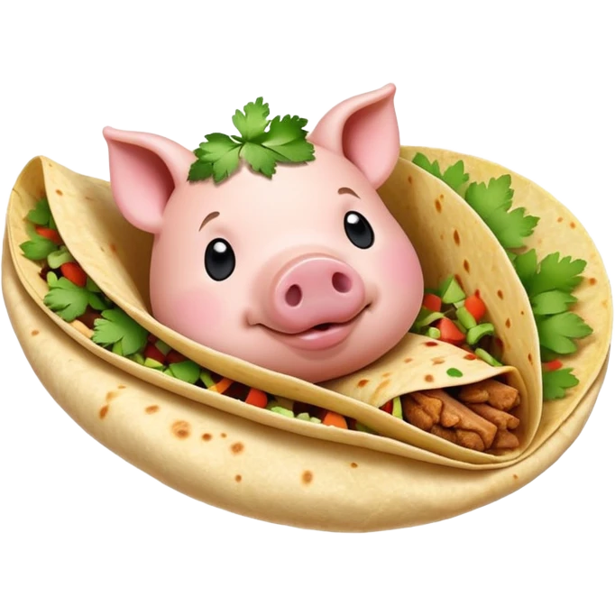 Pig taco  emoji
