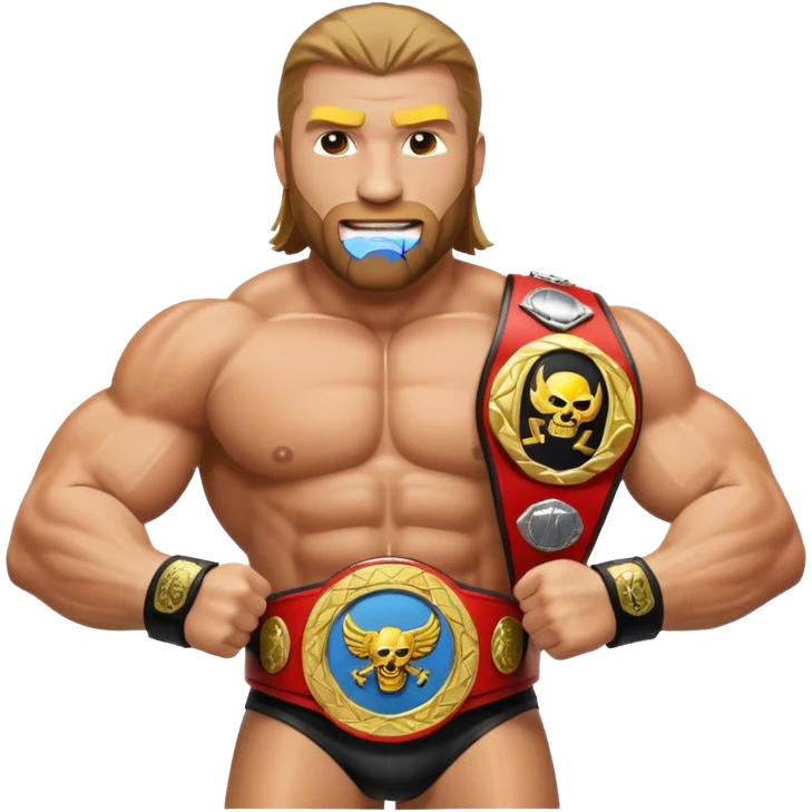 Triple H with championship belt emoji