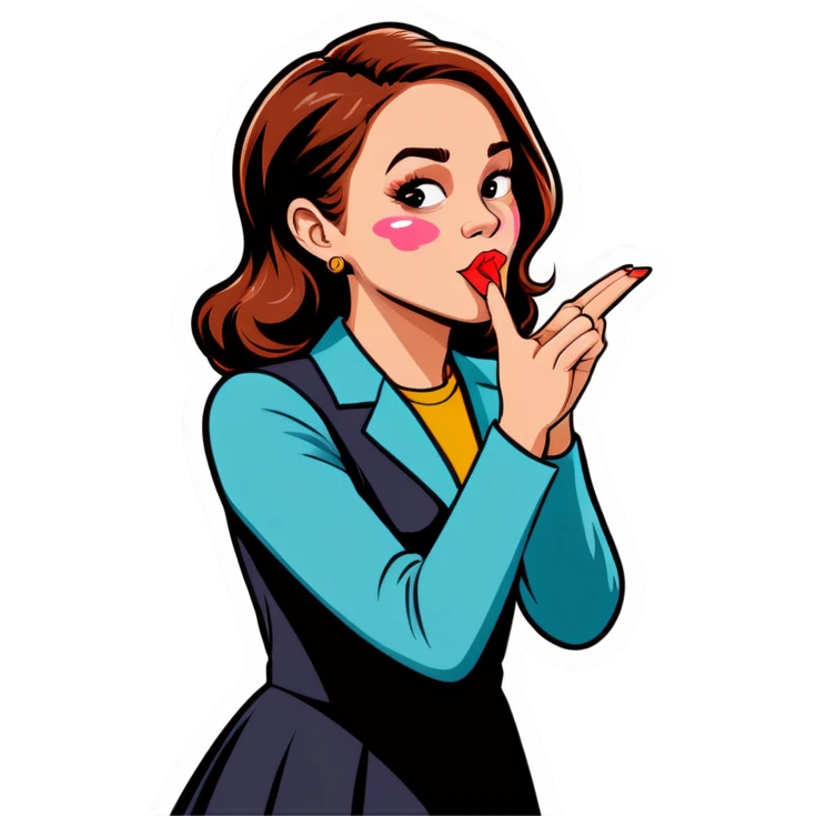 Woman blowing a kiss  emoji