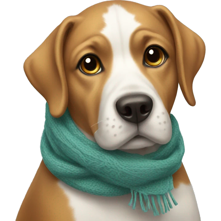 Dog with scarf  emoji