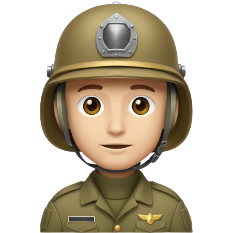 Göz kısmı kapalı miğfer giymiş asker emoji