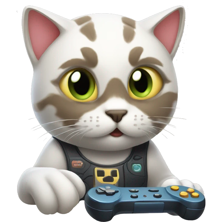 cat playing video games emoji