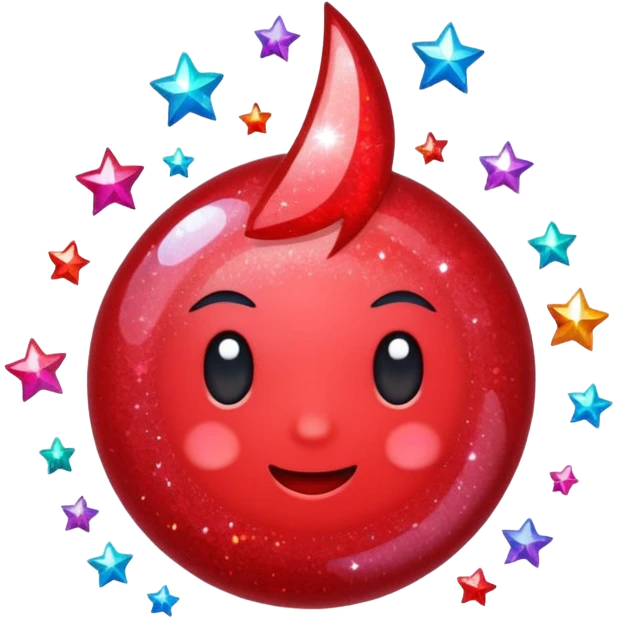 glitter red +18 emoji