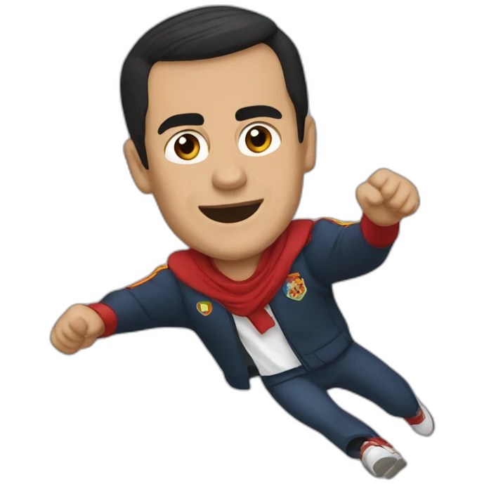 pedro sanchez volando emoji