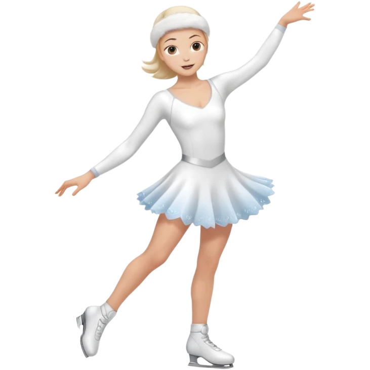 Ice skater twirling emoji