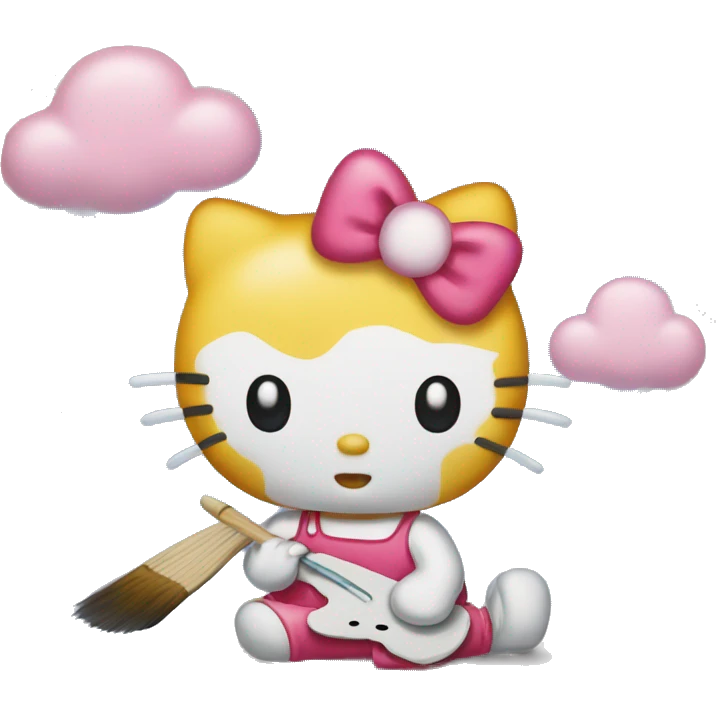 Hello kitty painting emoji