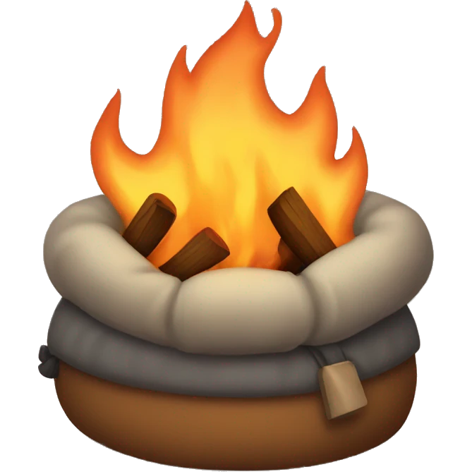Cozy fire emoji