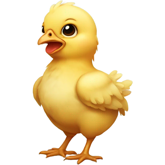 A sad chick (baby chicken) male emoji