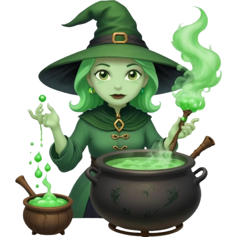 green witch cooking potion emoji