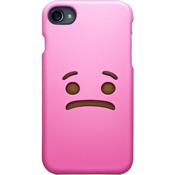 iphone with pink case emoji