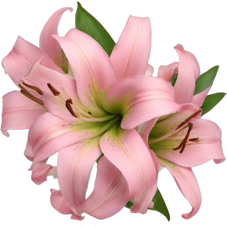 Pink lilies emoji