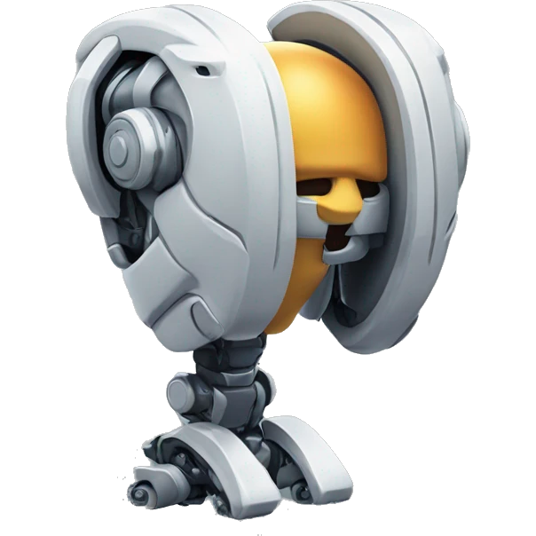 strong robotic shoulder with muscle emoji
