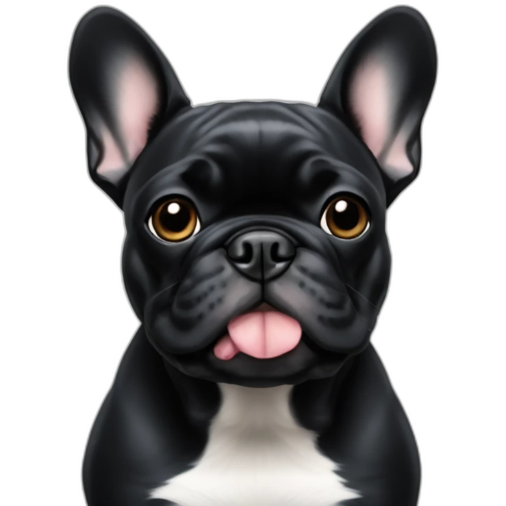 All Black French bulldog emoji