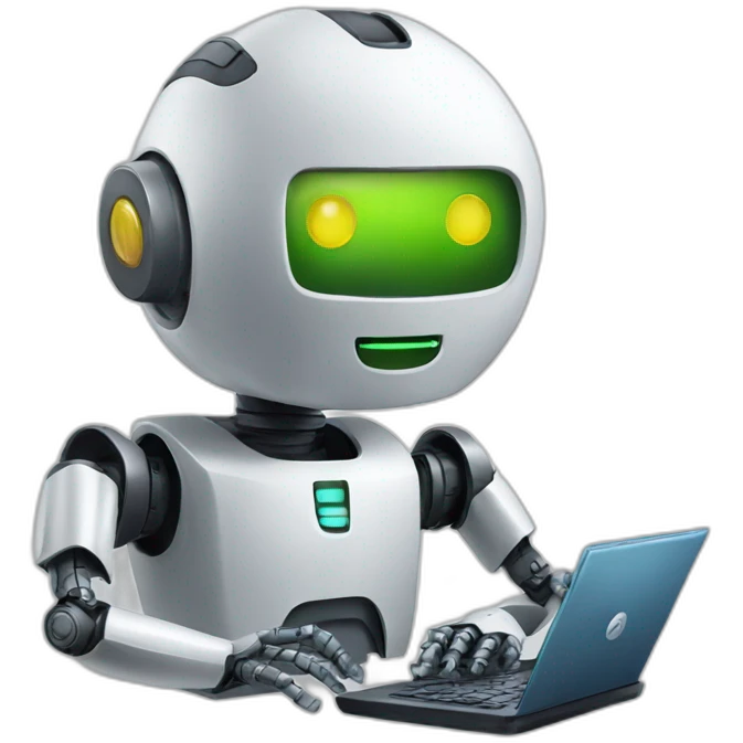 Robot using computer emoji