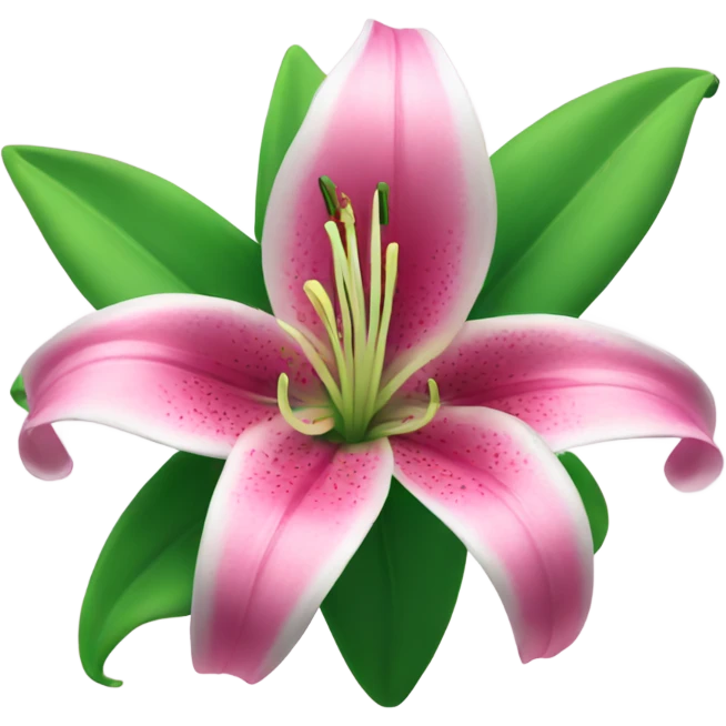 pink and green lilly flower emoji