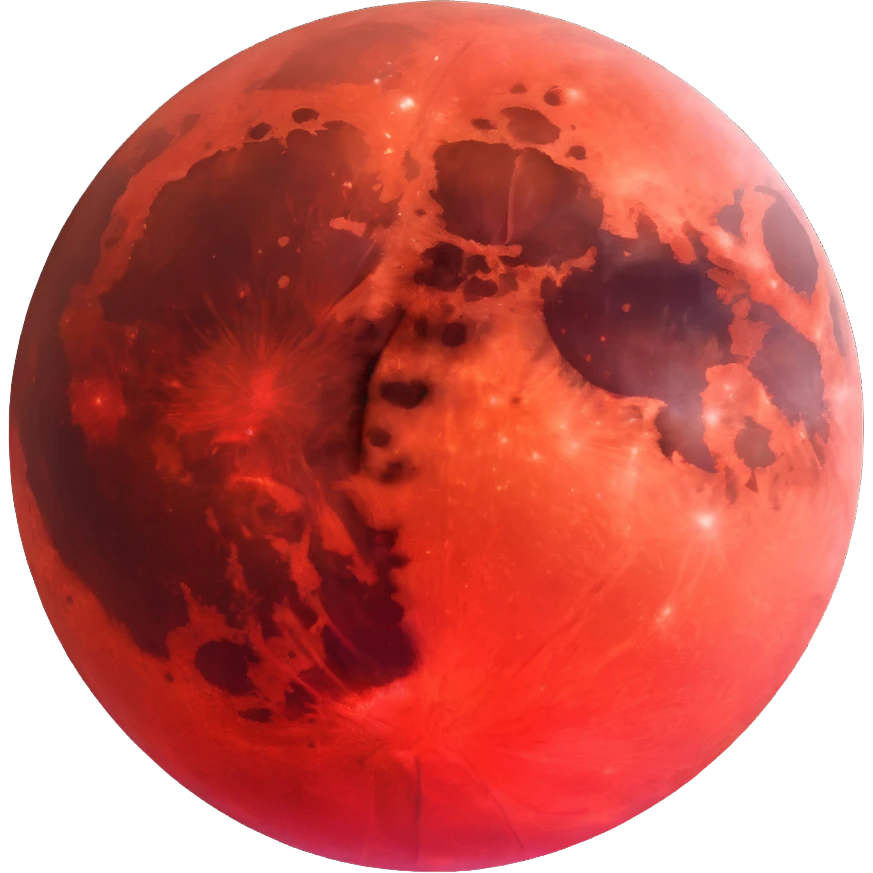 blood moon slightly eclipsed emoji