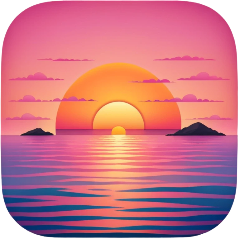 sunset over ocean emoji
