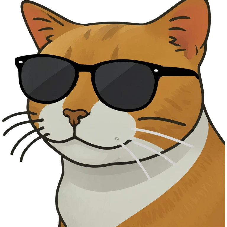 Cat with sunglasses emoji