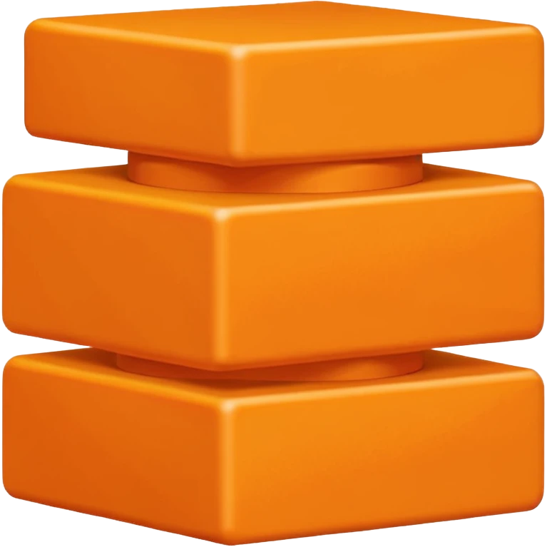 Orange block with a Orange block on the top emoji