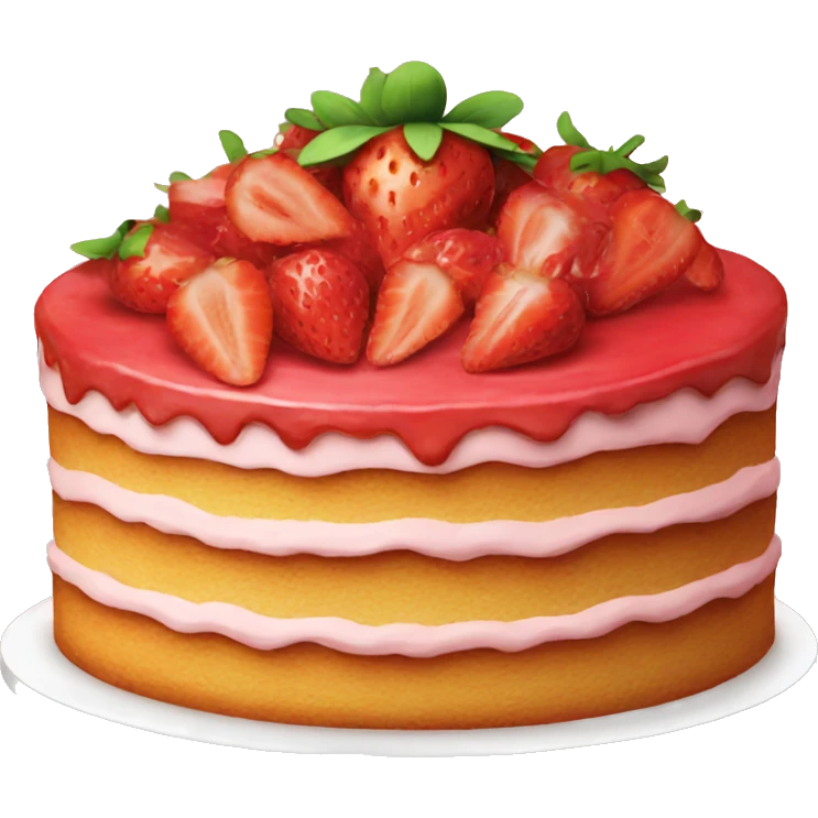 Strawberry cake emoji