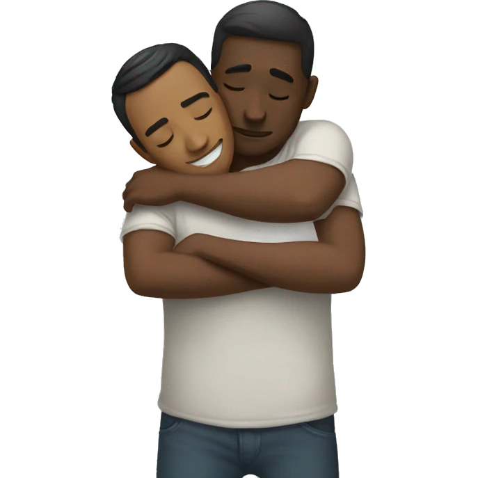 white men hugging emoji